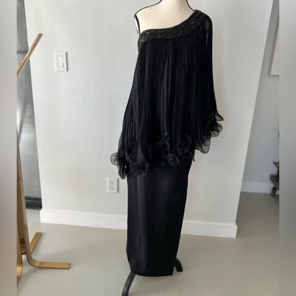 Marchesa Black Silk Gown - Picture 1 of 15